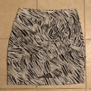 Leifsdottir designer gray black tiered skirt 6